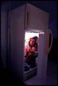 Woman in the Freezer from Menopause Hot Flushes