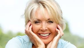 Woman smiling free of hot flushes