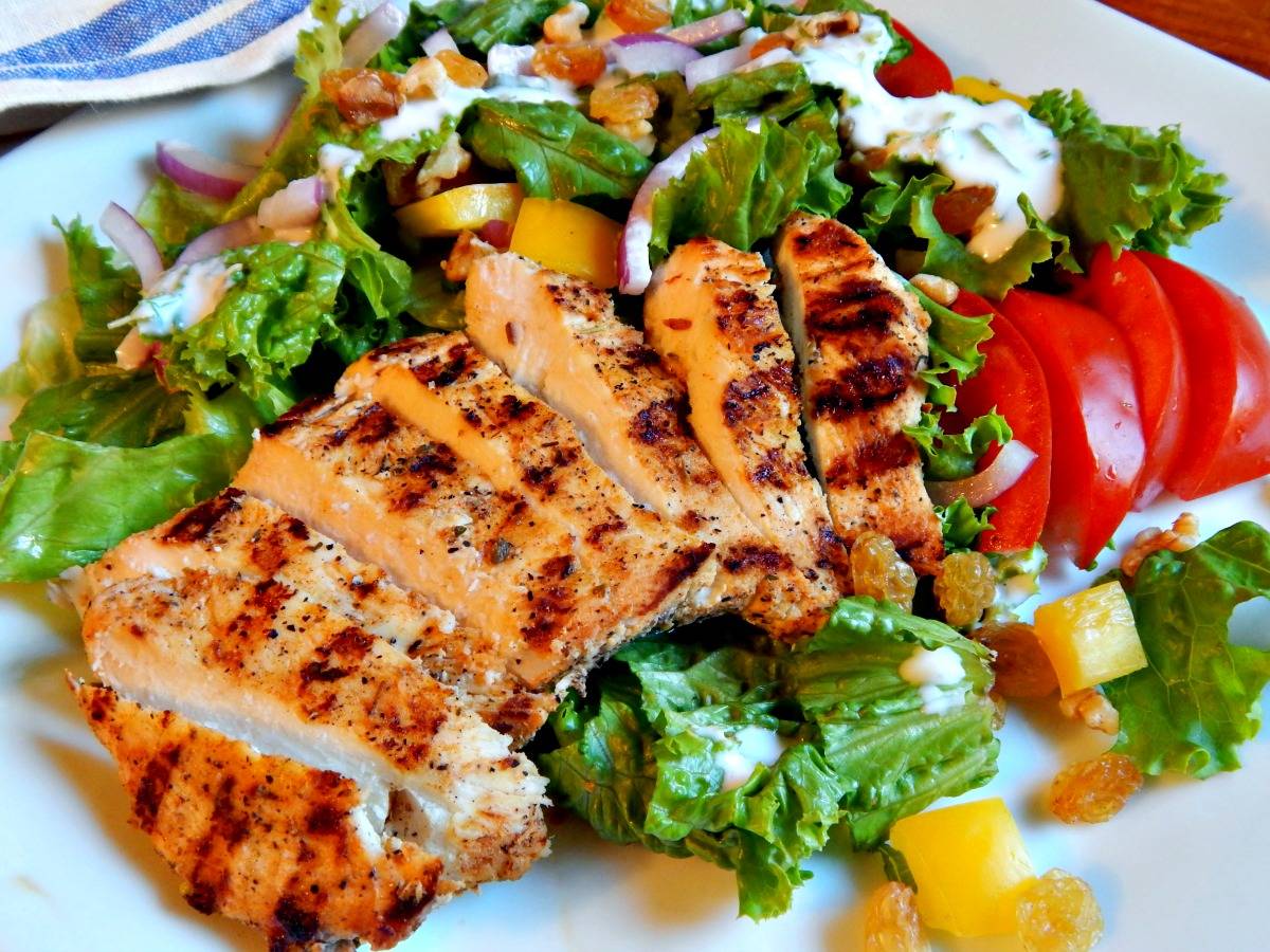 Tasty chicken salad used on weight loss diet